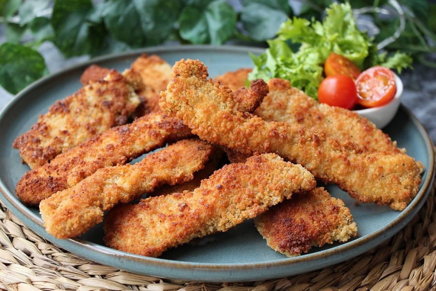 Pechugas de pollo rebozadas crujientes