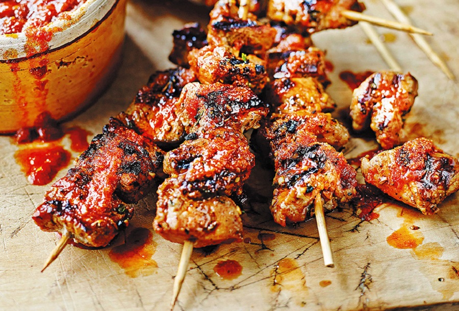 Receta de Brochetas de cerdo