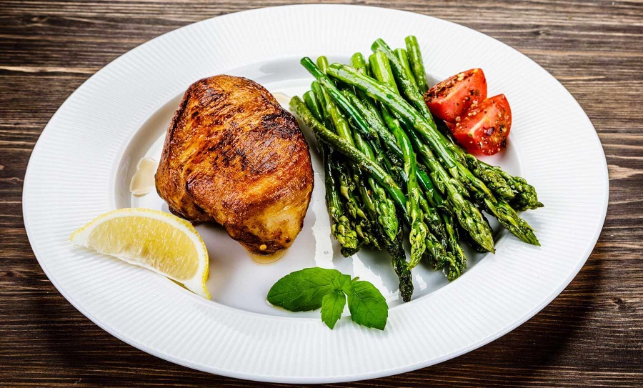 Receta Pollo al Limón con Espárragos