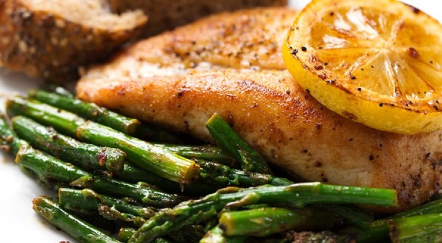 Receta Pollo al Limón con Espárragos