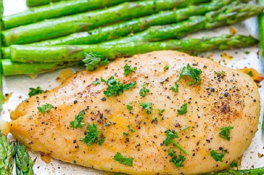 Receta Pollo al Limón con Espárragos